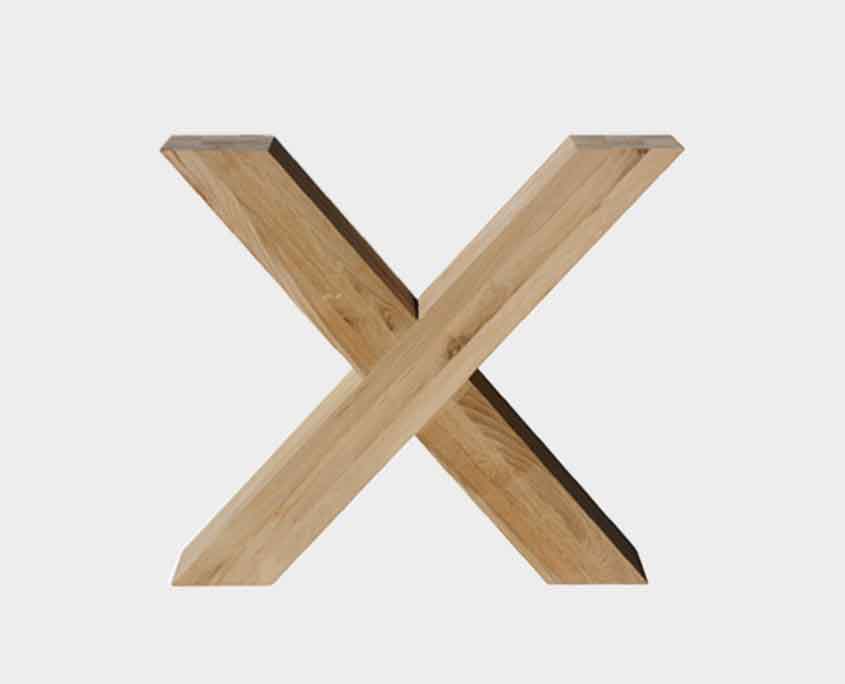 Oak Cross Legs hardwoodfurnitureonline